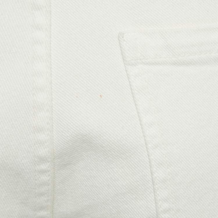Pre Owned Loro Piana Off White Cotton The High Waist Curved Jeans S Waist 27"