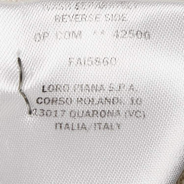 Pre Owned Loro Piana Light Beige Rib Knit Silk Top S
