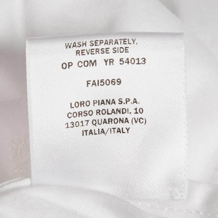 Pre Owned Loro Piana White Cotton Jersey Crew Neck T-Shirt XS