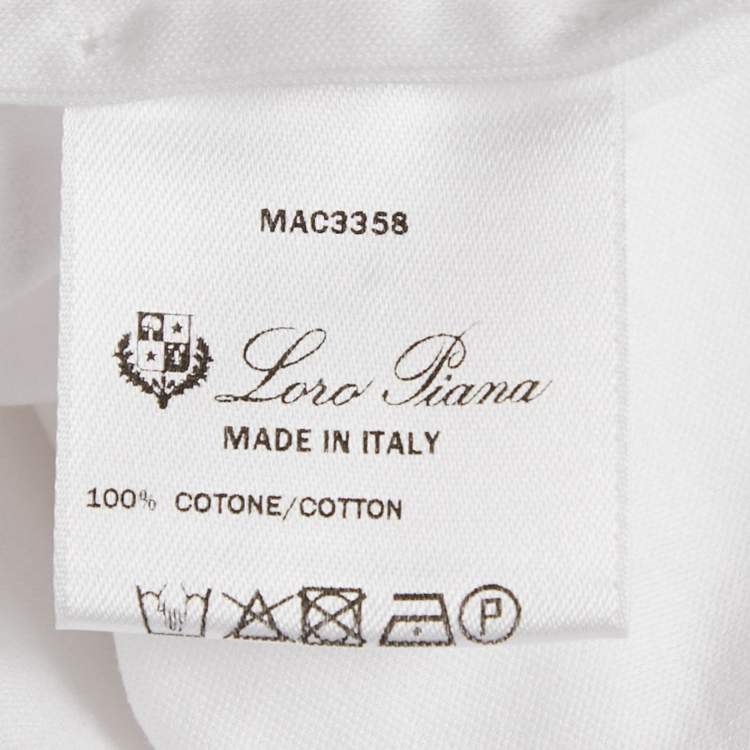 Pre Owned Loro Piana White Cotton Jersey Crew Neck T-Shirt XS