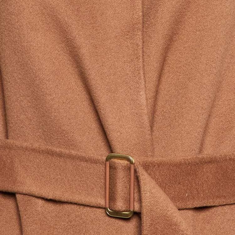 Pre Owned Loro Piana Brown Baby Cashmere Belted Long Coat S