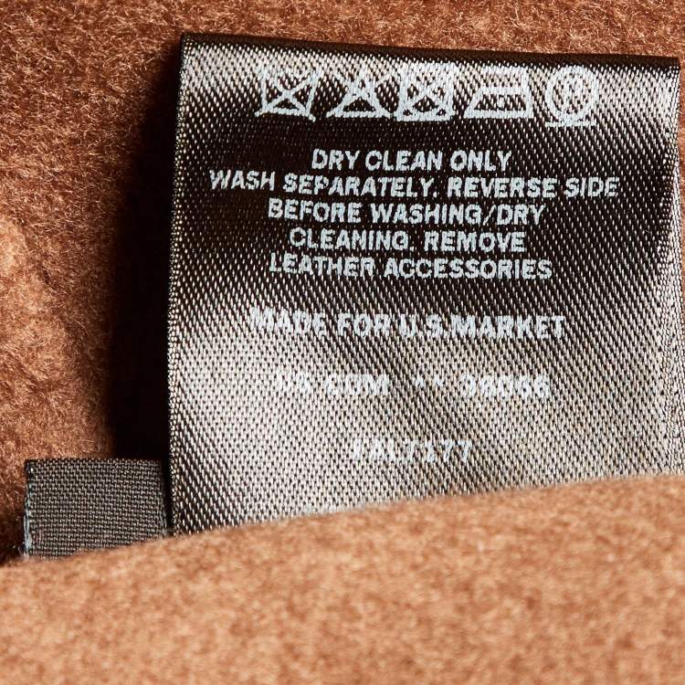Pre Owned Loro Piana Brown Baby Cashmere Belted Long Coat S