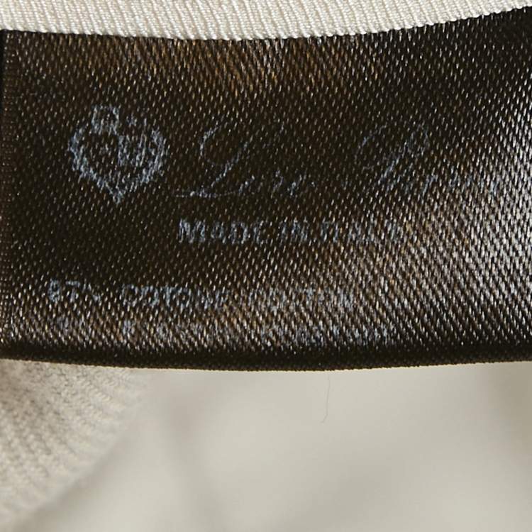 Pre Owned Loro Piana Grey Cotton Slim Fit Trousers M