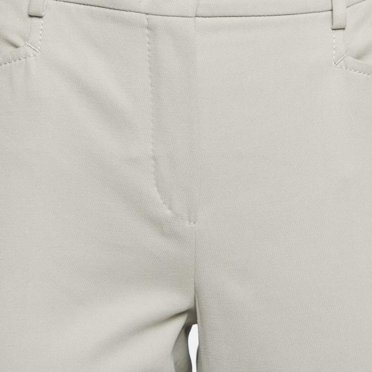 Pre Owned Loro Piana Grey Cotton Slim Fit Trousers M