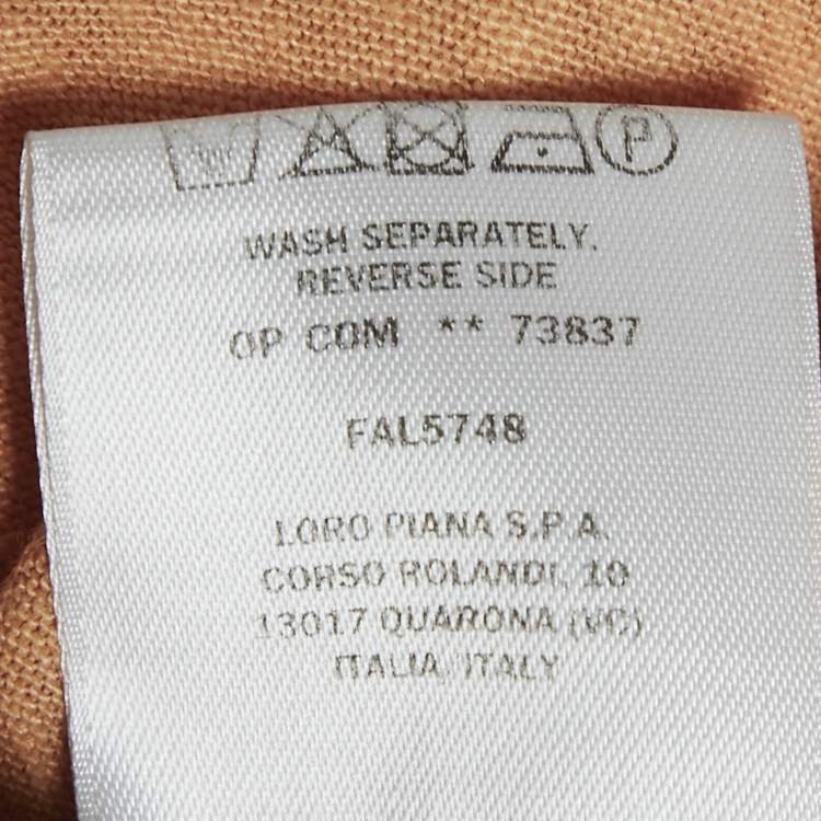 Pre Owned Loro Piana Yellow Linen Jersey Crewneck T-Shirt M