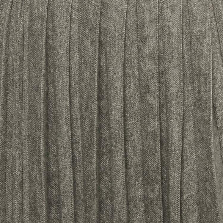 Pre Owned Loro Piana Grey Pleated Cashmere Knit Maxi Skirt L
