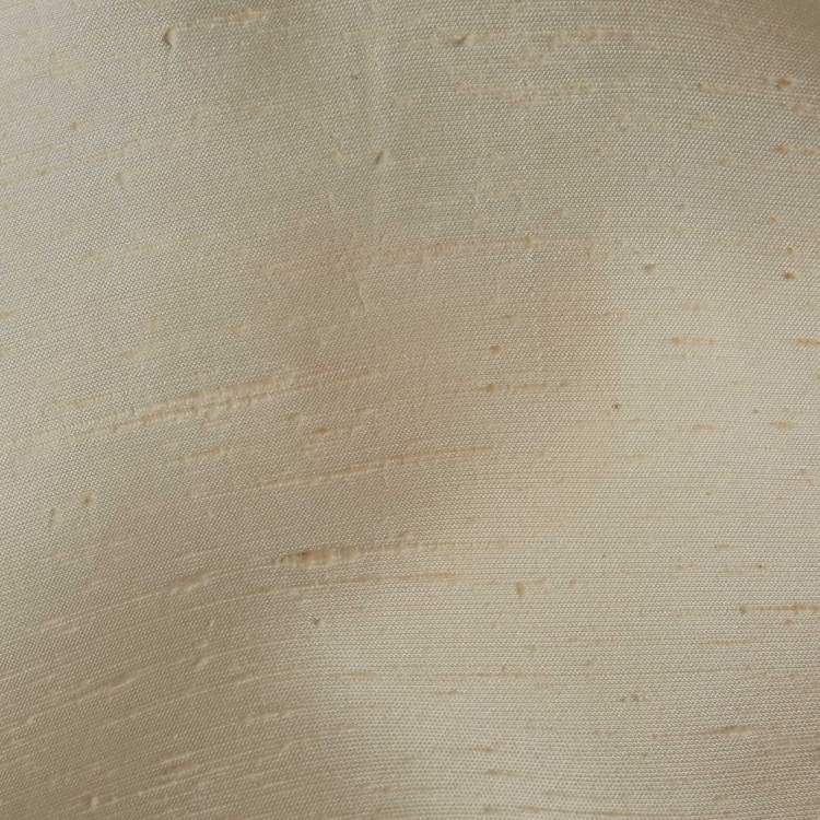 Pre Owned Loro Piana Cream Dupion Silk Jadyn Blouse S