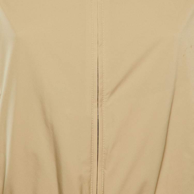 Pre Owned Loro Piana Beige Nylon & Cashmere Reversible Storm System Bomber Jacket XS