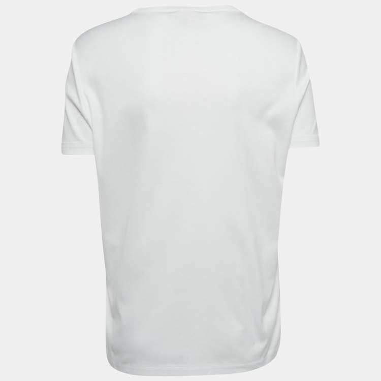 Pre Owned Loro Piana White Cotton Crew Neck T-Shirt L