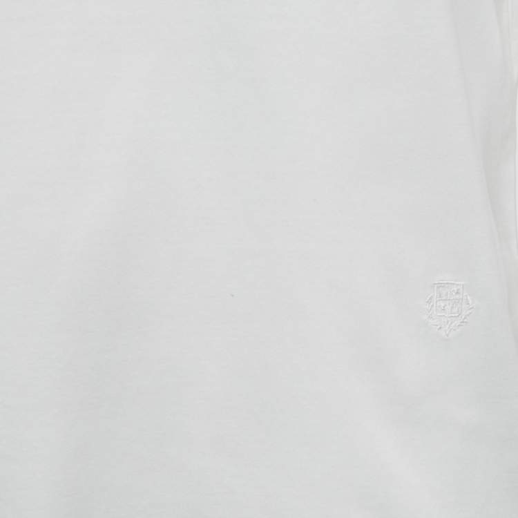 Pre Owned Loro Piana White Cotton Crew Neck T-Shirt L