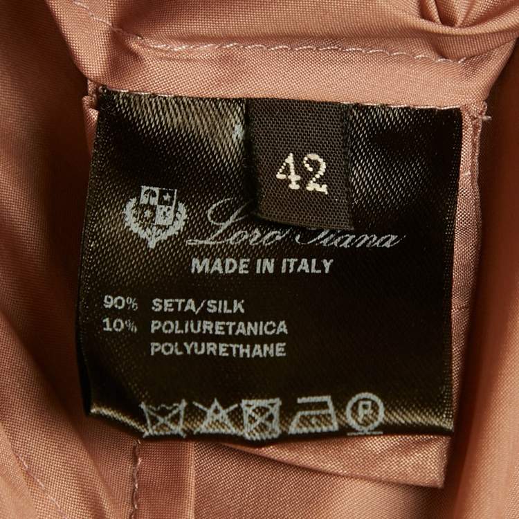 Pre Owned Loro Piana Blush Pink Silk Blend Travelers Jacket M  