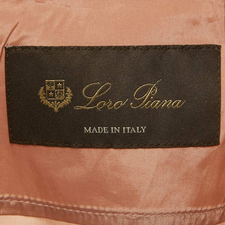 Pre Owned Loro Piana Blush Pink Silk Blend Travelers Jacket M  