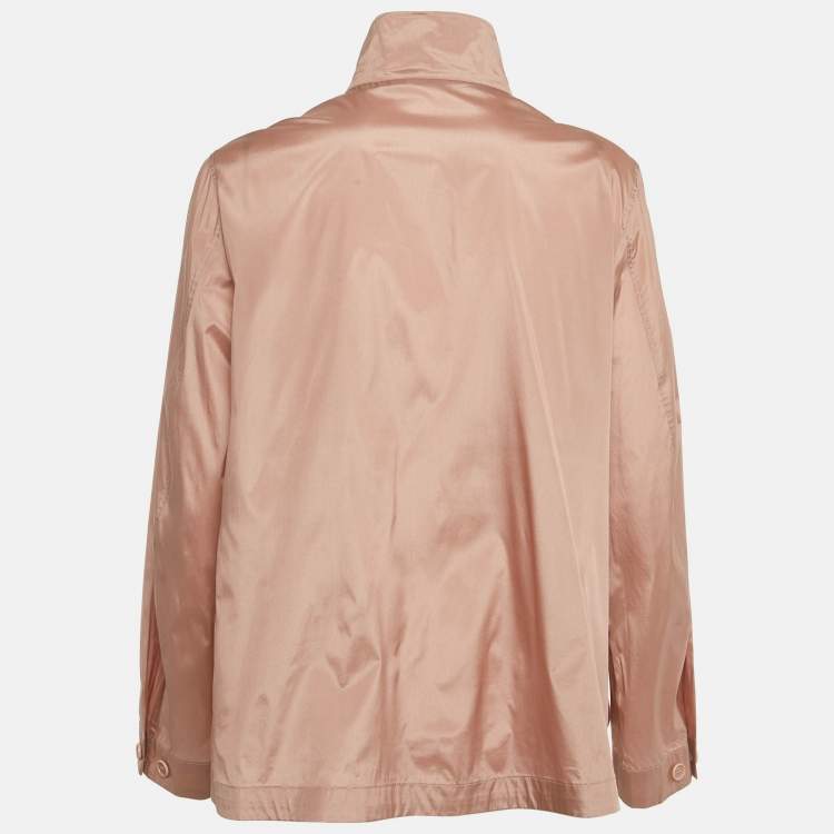 Pre Owned Loro Piana Blush Pink Silk Blend Travelers Jacket M  