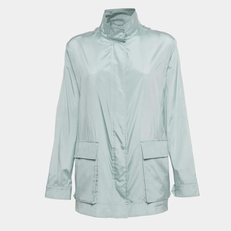 مملوكة مسبقًا Loro Piana Light Blue Silk Voyager Jacket S
