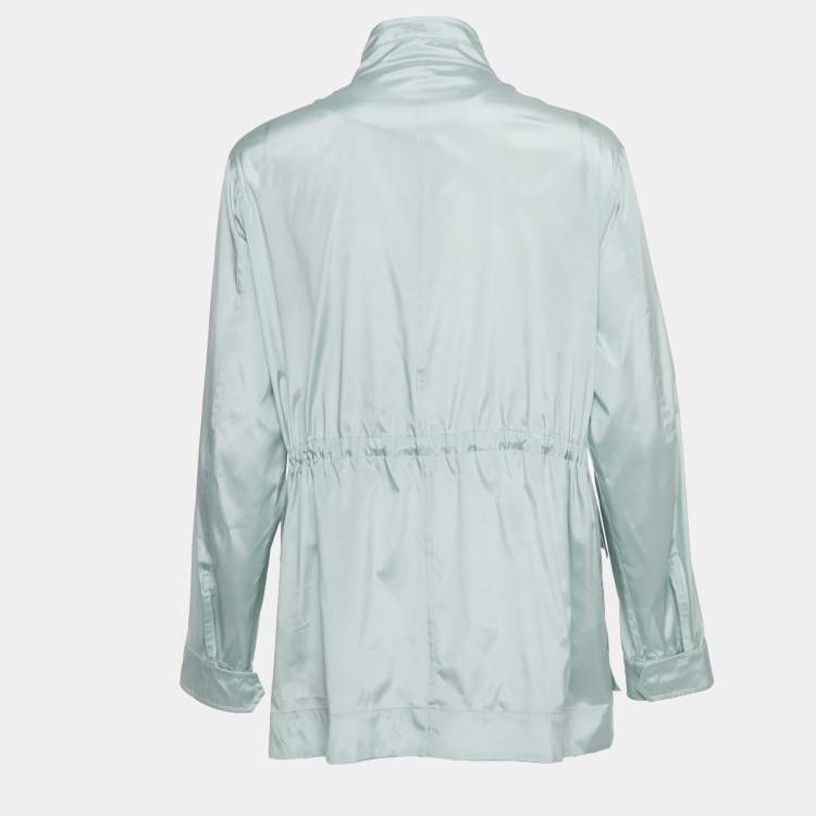 مملوكة مسبقًا Loro Piana Light Blue Silk Voyager Jacket S