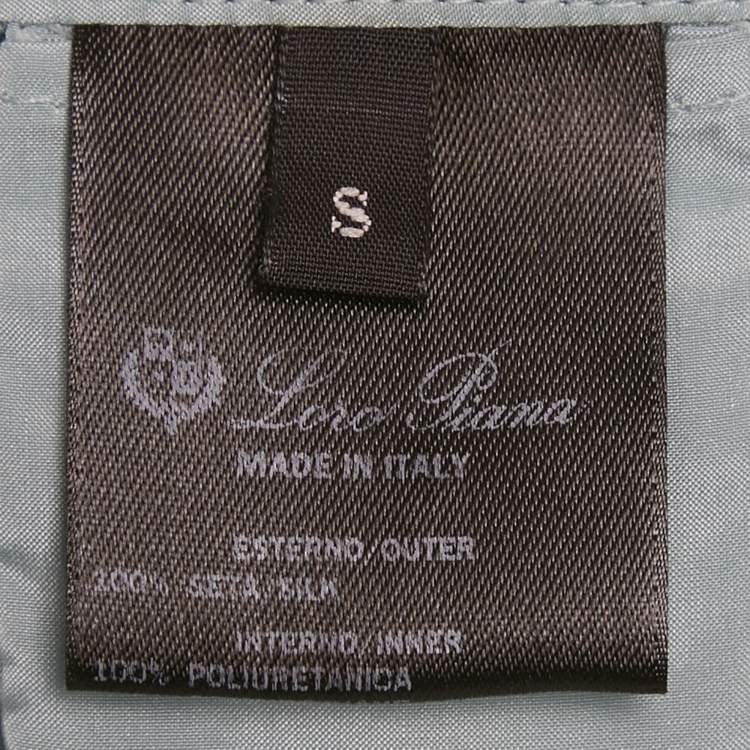 مملوكة مسبقًا Loro Piana Light Blue Silk Voyager Jacket S