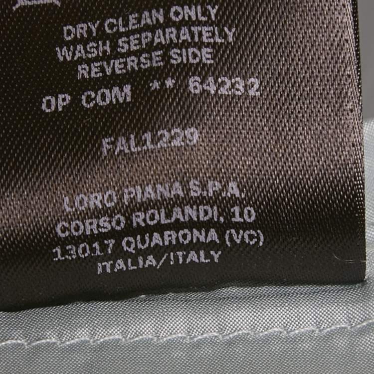 مملوكة مسبقًا Loro Piana Light Blue Silk Voyager Jacket S