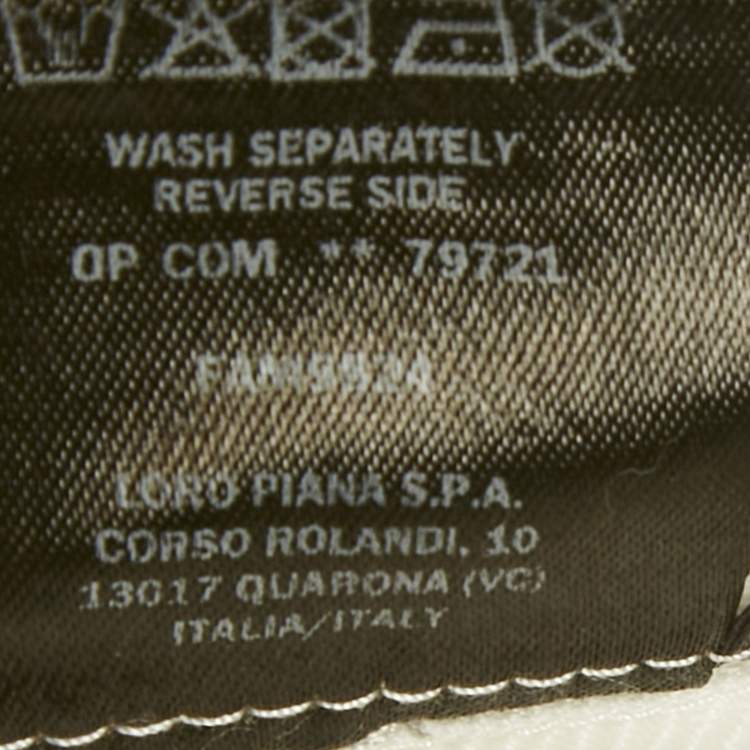 Pre Owned Loro Piana White Denim Wide Leg Jeans S Waist 25"