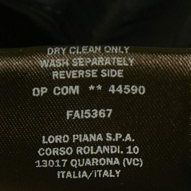 Pre Owned Loro Piana Navy Blue Silk Concealed Hood Travelers Jacket L