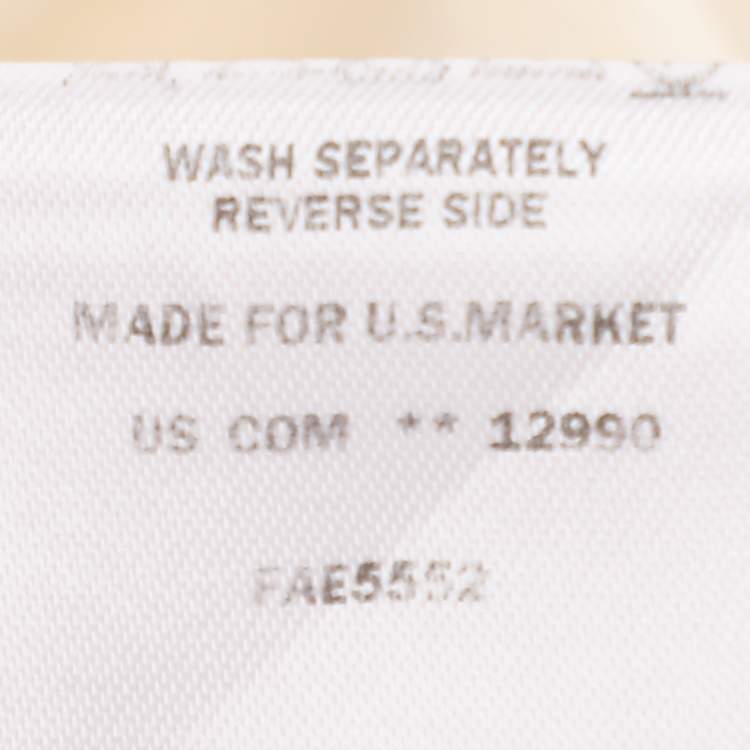Pre Owned Loro Piana Cream Silk Button Front Shirt L