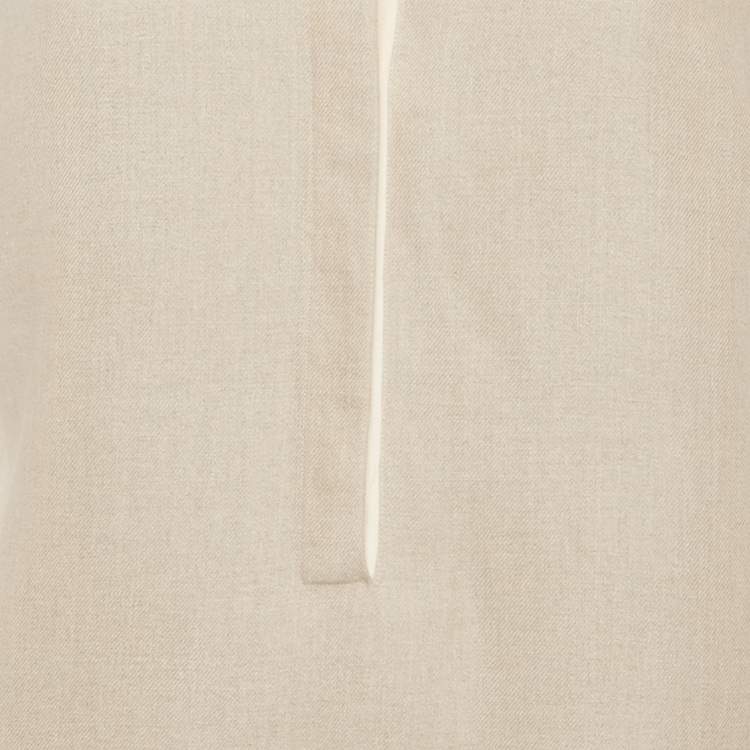 Pre Owned Loro Piana Beige Linen Shift Dress M