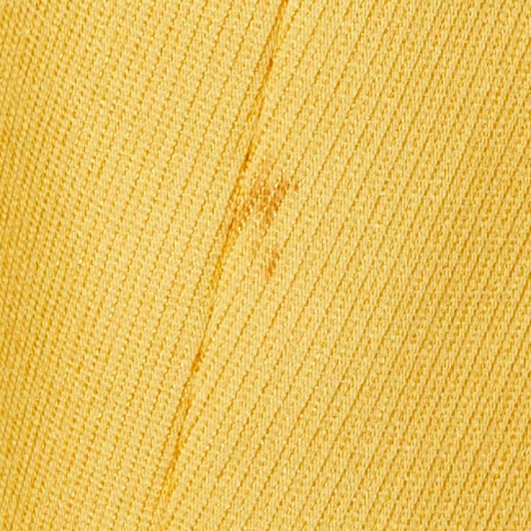 Pre Owned Loro Piana Yellow Cotton & Silk Button Front Jacket L