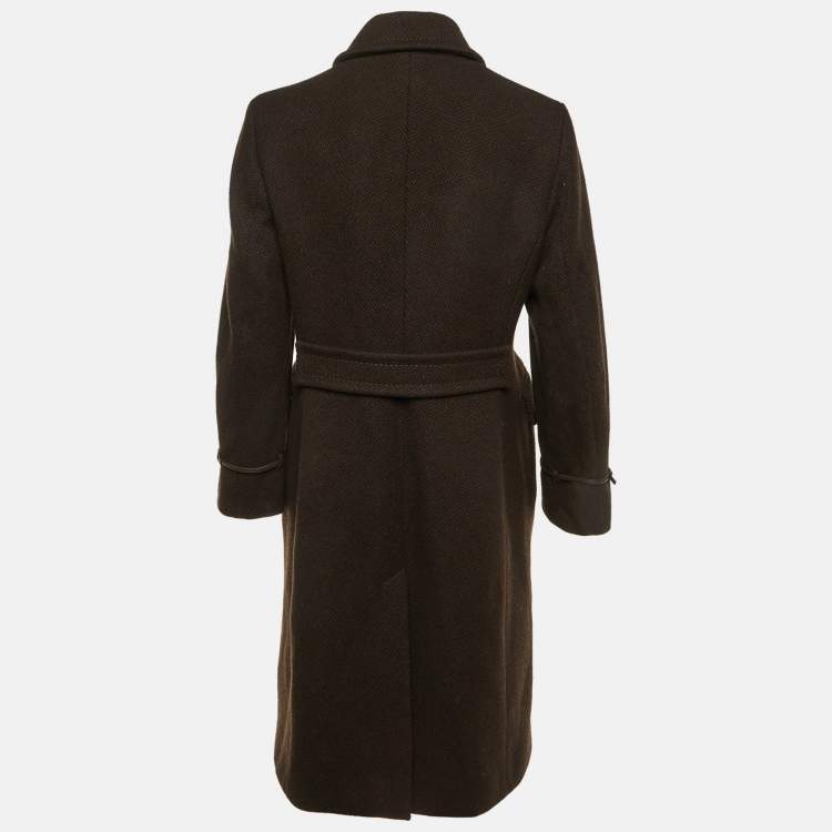 مملوكة مسبقًا معطف لورو بيانا كشمير بني طويل كبير