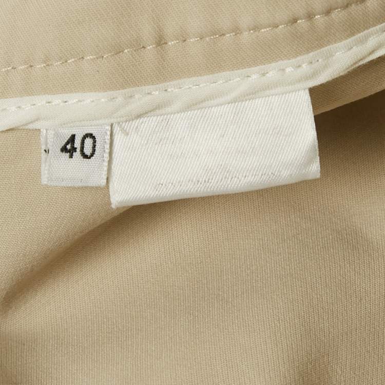 Pre Owned Loro Piana Beige Gabardine Formal Trousers S