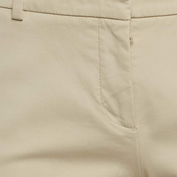 Pre Owned Loro Piana Beige Gabardine Formal Trousers S