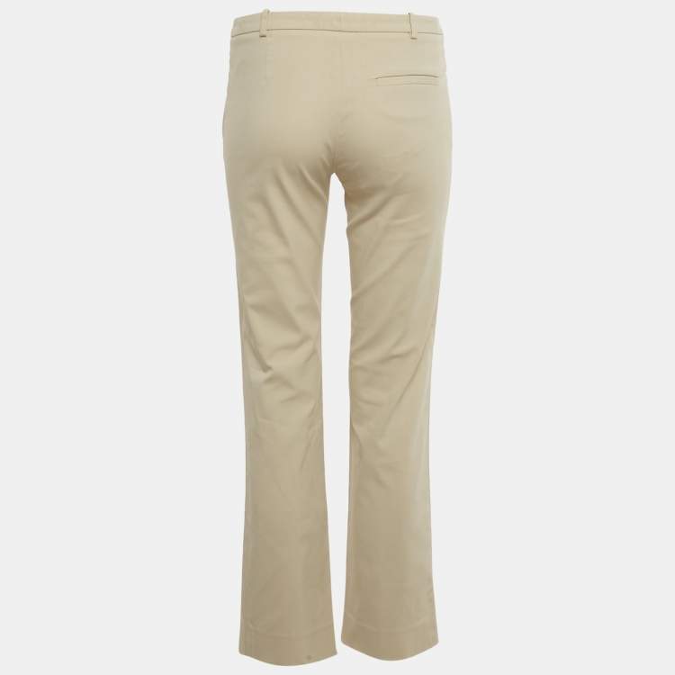 Pre Owned Loro Piana Beige Gabardine Formal Trousers S