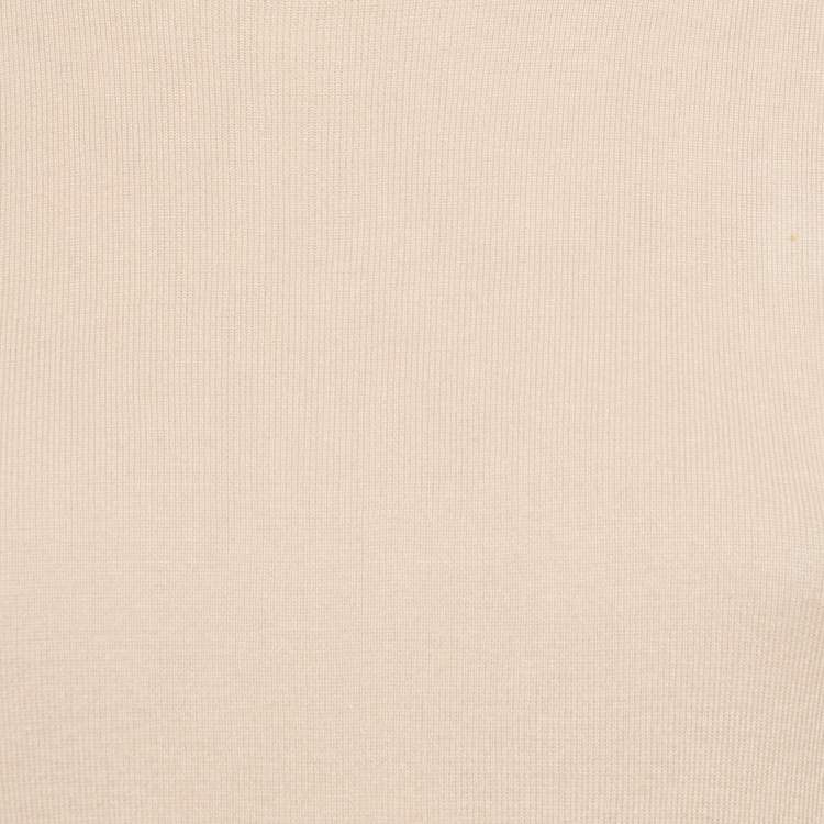 Pre Owned Loro Piana Pink Silk Knit Sleeveless Top S