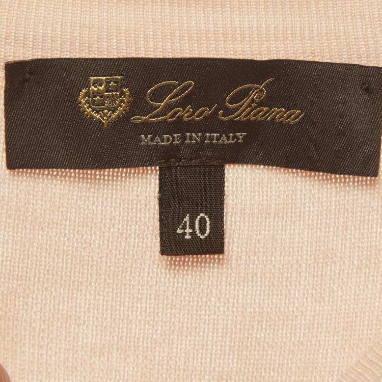 Pre Owned Loro Piana Pink Silk Knit Sleeveless Top S