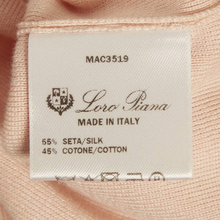 Pre Owned Loro Piana Pink Silk Knit Sleeveless Top S