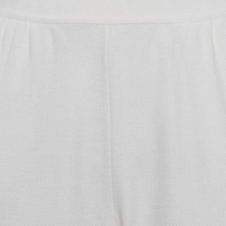 Pre Owned Loro Piana Off-White Knit Sweatpants S