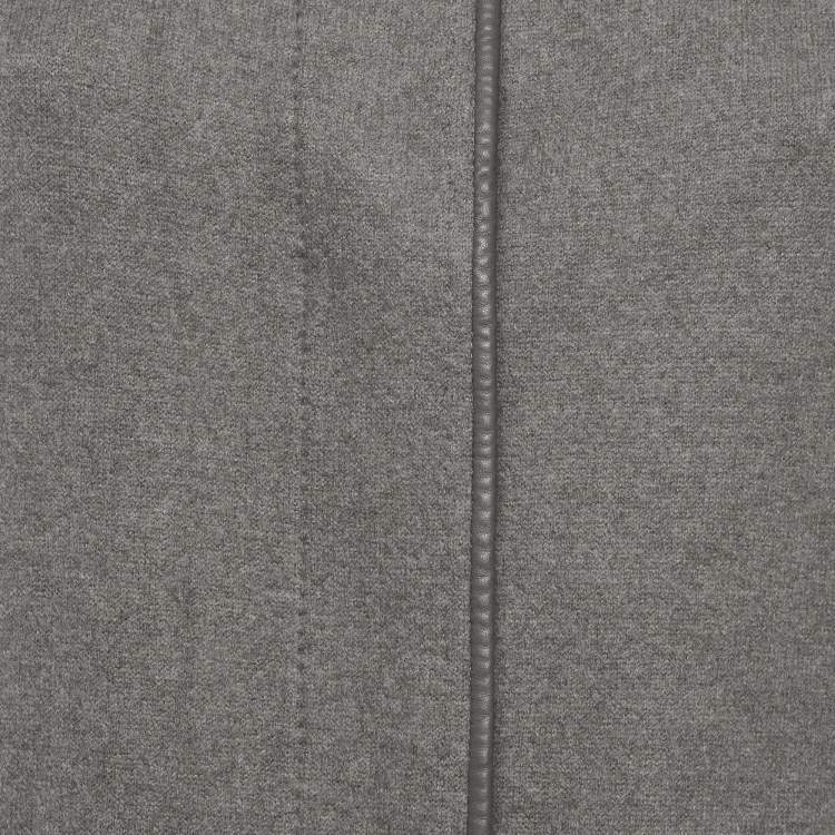 Pre Owned Loro Piana Grey Felt Cashmere Cape Coat XL