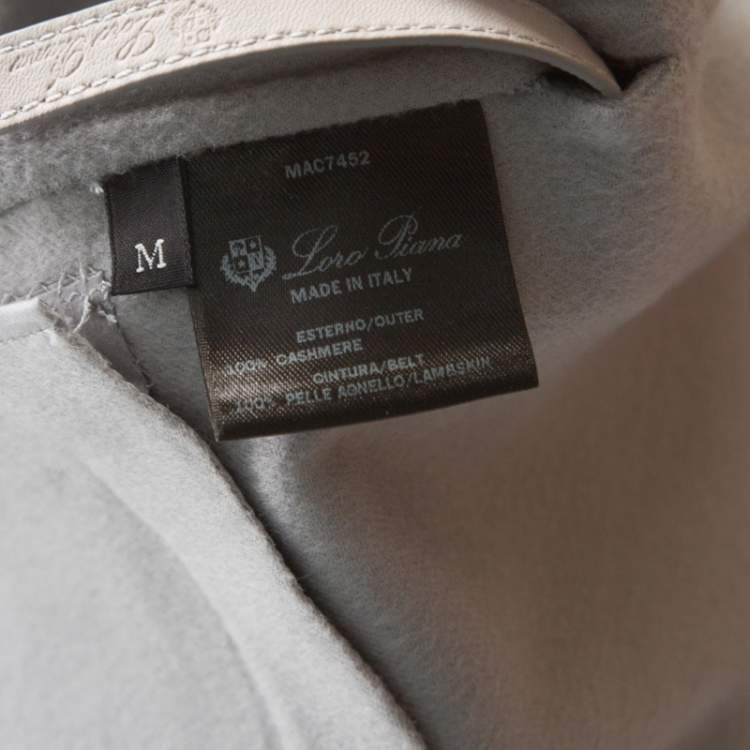 Pre Owned Loro Piana Grey Cashmere Belted Evan Gilet Vest M