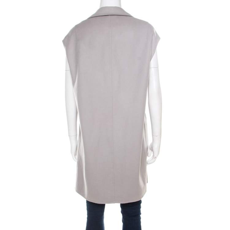 Pre Owned Loro Piana Grey Cashmere Belted Evan Gilet Vest M