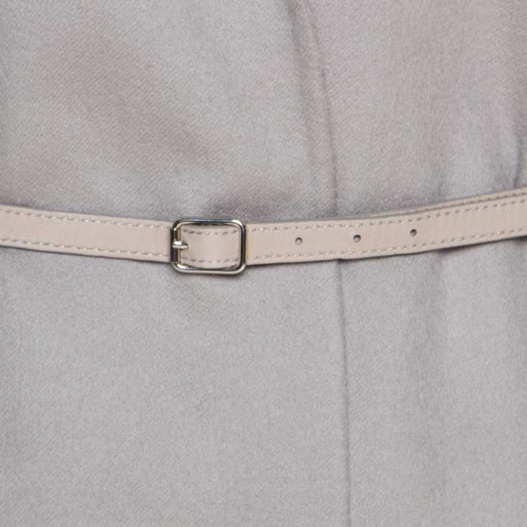Pre Owned Loro Piana Grey Cashmere Belted Evan Gilet Vest M