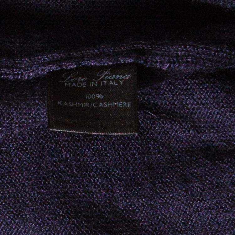 Pre Owned Loro Piana Purple Cashmere Sleeveless Turtleneck Top M