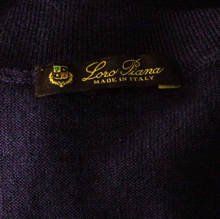 Pre Owned Loro Piana Purple Cashmere Sleeveless Turtleneck Top M