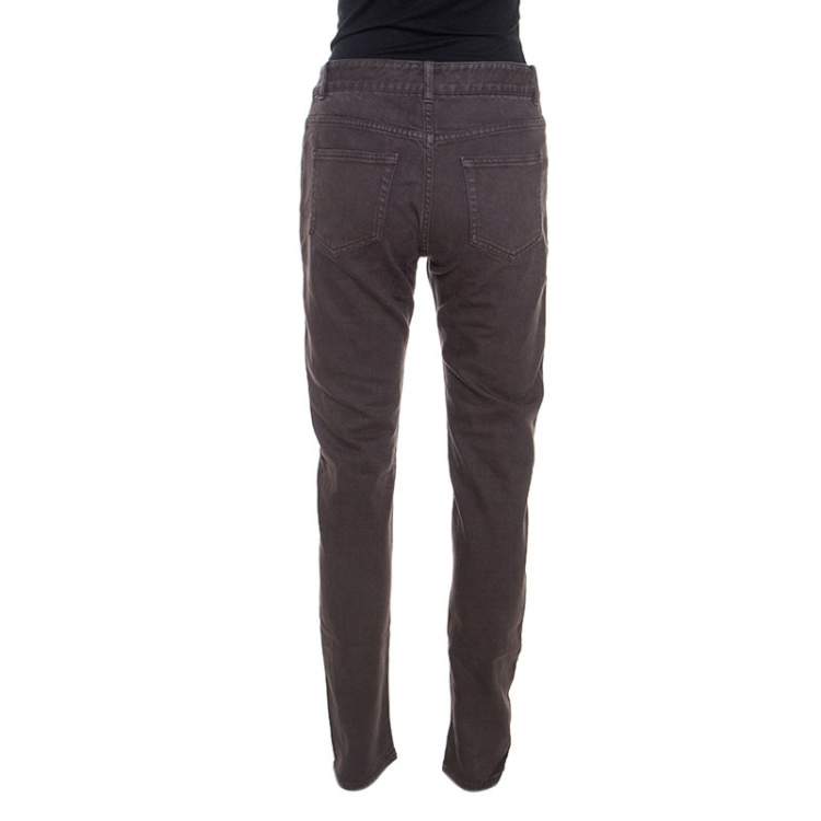 Pre Owned Loro Piana Brown Denim Straight Fit Jeans M