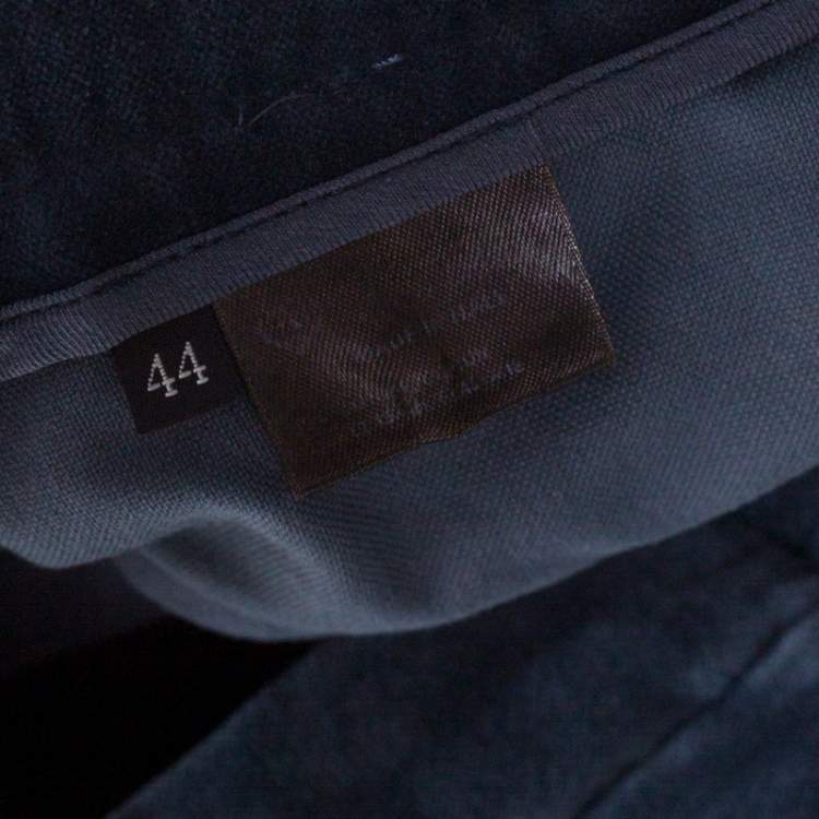 Pre Owned Loro Piana Grey Velvet Cuffed Hem Trousers M