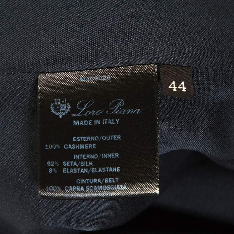 Pre Owned Loro Piana Grey Cashmere Long Sleeve Tunic M