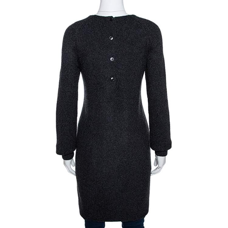 Pre Owned Loro Piana Grey Cashmere Long Sleeve Tunic M
