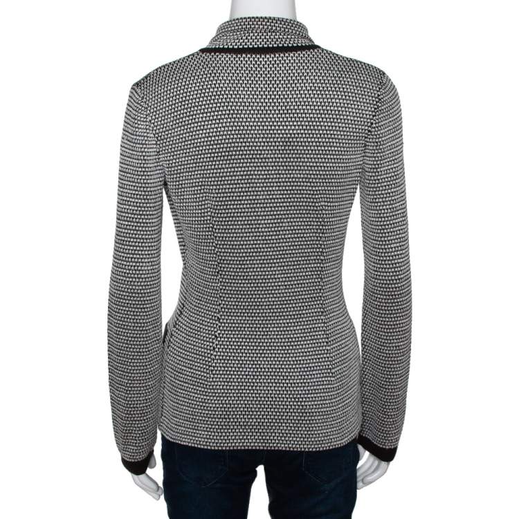 Pre Owned Loro Piana Brown Silk & Cotton Knit Button Front Cardigan S