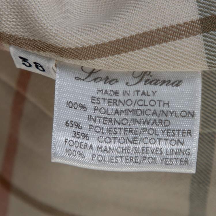 Pre Owned Loro Piana Red Nylon Button Front Jacket S
