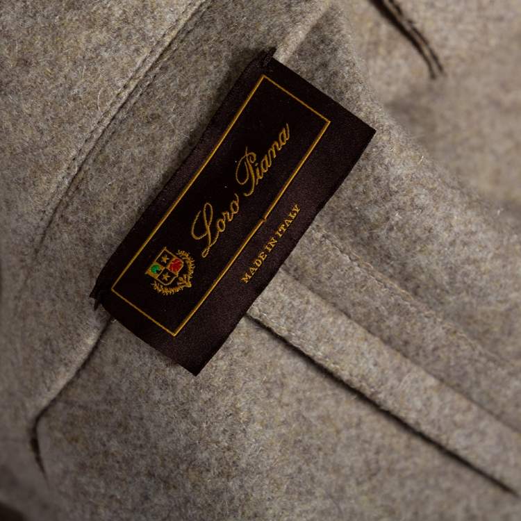 Pre Owned Loro Piana Light Beige Cashmere Belted Jacket L 