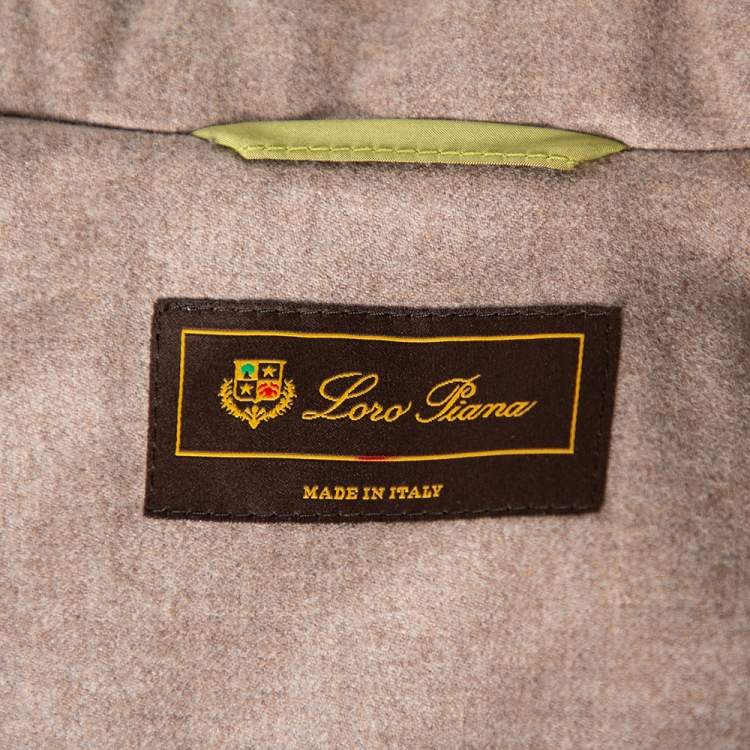 Pre Owned Loro Piana Green Synthetic & Faux Fur Trimmed Button Front Hooded Jacket S