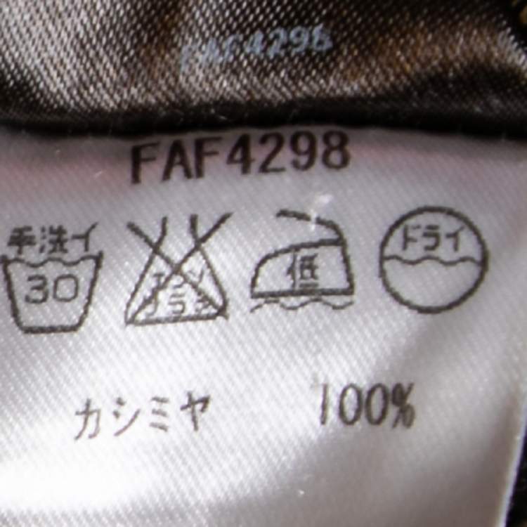 Pre Owned Loro Piana Beige and Grey Cashmere Trousers M