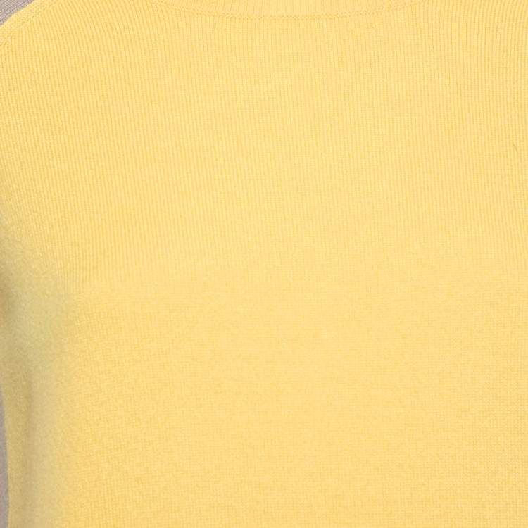 Pre Owned Loro Piana Multicolor Cashmere Long Sleeves Midi Dress M